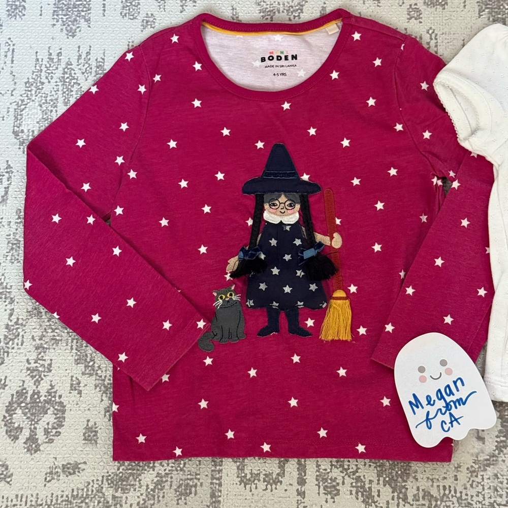 Mini Boden little witch long sleeve tee